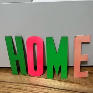VTG Colorful HOME Decorative Letters marquee store letters